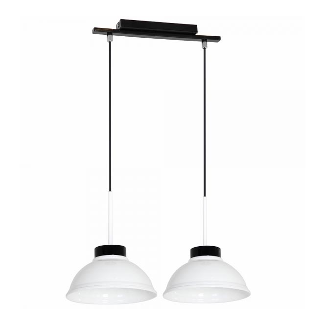 Luz pendente FACTOR WHITE 2xE27/60W/230V