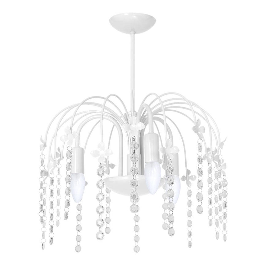Luz pendente KROPELKA 3xE14/60W/230V branco