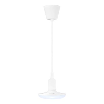 Luz pendente LED KIKI 1xE27/10W/230V branco