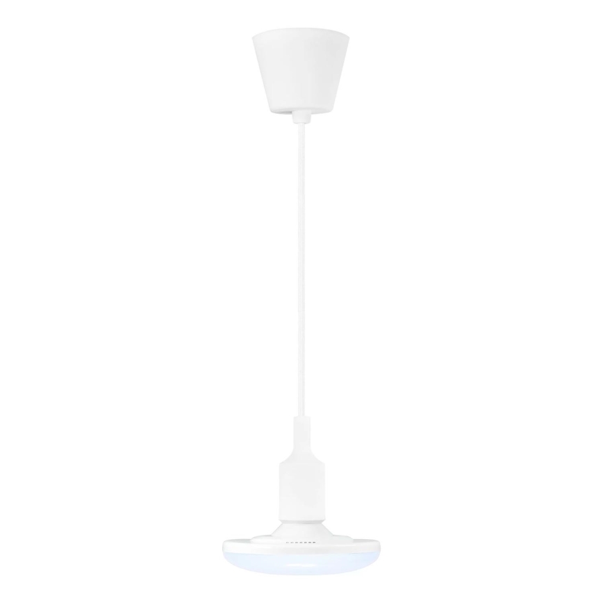 Luz pendente LED KIKI 1xE27/10W/230V branco