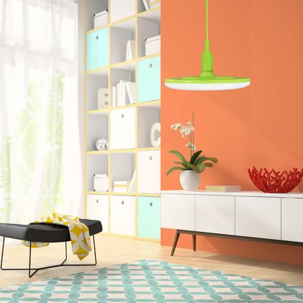Luz pendente LED KIKI 1xE27/10W/230V verde