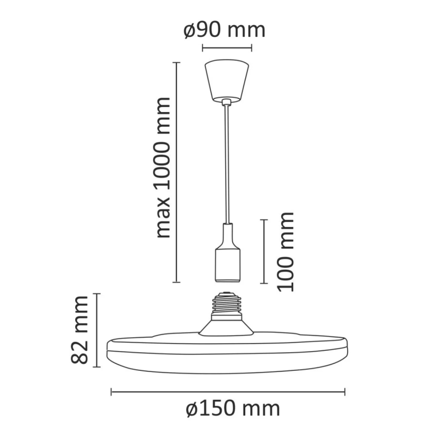 Luz pendente LED KIKI 1xE27/10W/230V verde
