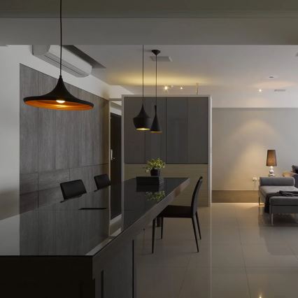 Luz pendente MODERN E27/60W preto antigo