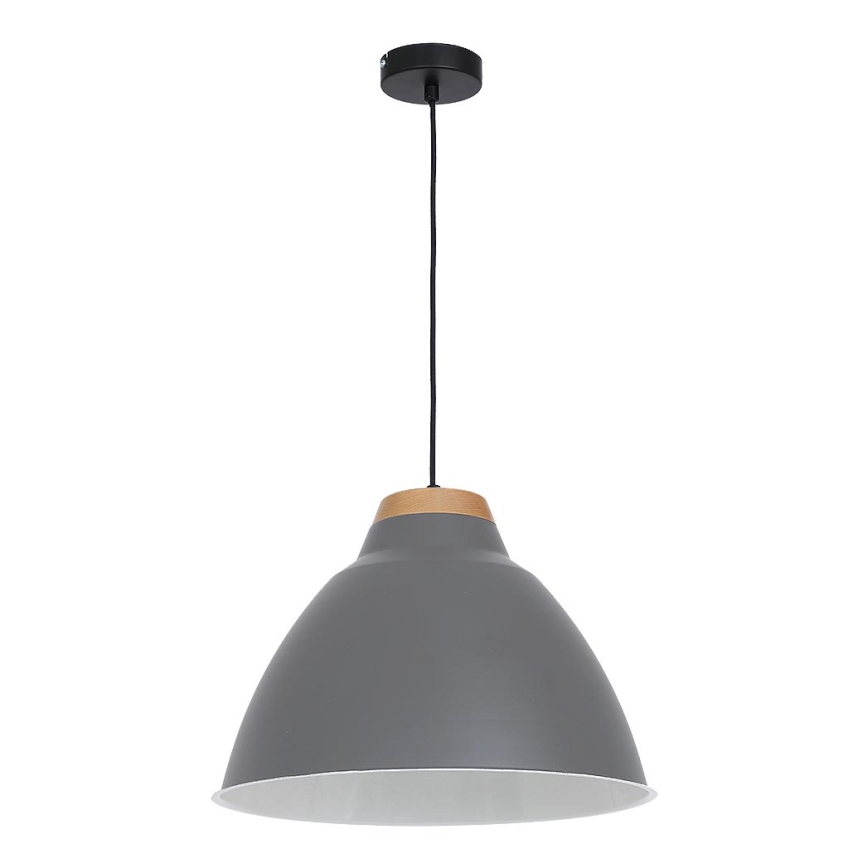 Luz pendente SKAL 1xE27/60W cinzento