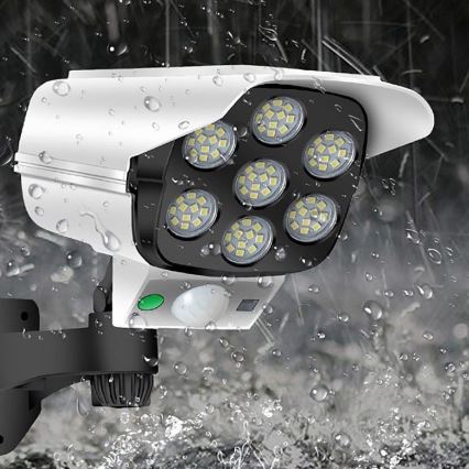 Câmera de segurança solar LED com sensor CÂMERA LED/1W/3,7V 1200 mAh IP44 + controlo remoto