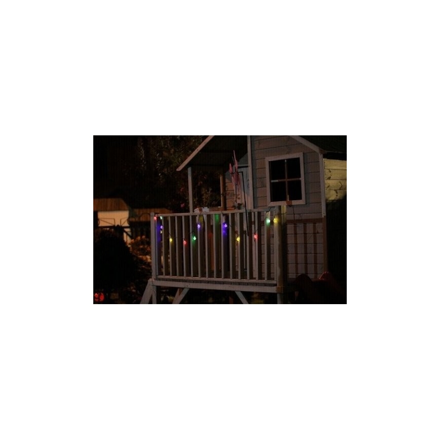 Luz solar LED RGB 20xLED/1xAAA/1.2V/300mAh IP44 com um sensor de crepúsculo
