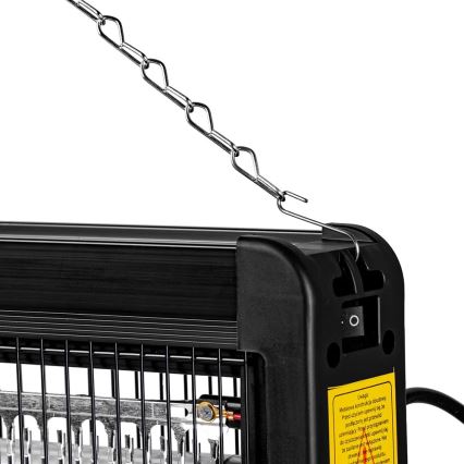 Máquina elétrica para matar insetos 2x10W/230V 100 m²