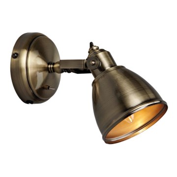 Markslöjd 104048 - Luz de parede FJÄLLBACKA 1xE14/40W/230V bronze