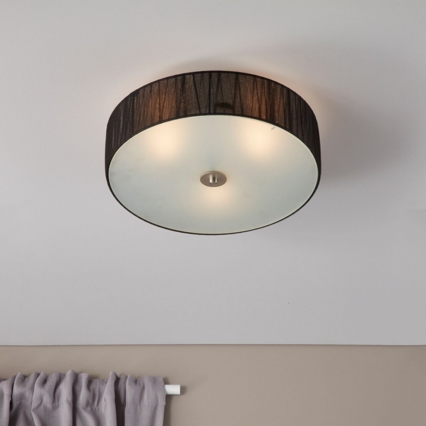 Markslöjd 104884 - Luz de teto BYSKE 3xE14/40W/230V preto antigo
