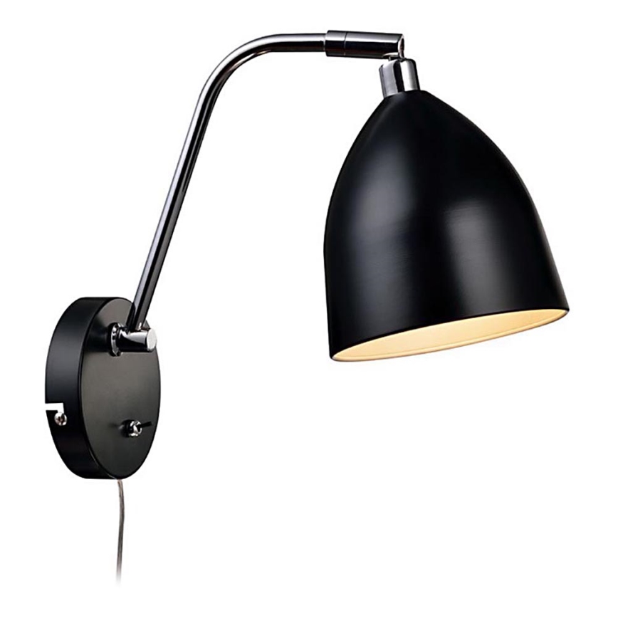 Markslöjd 105027 - Luz de parede HAMINA 1xE27/40W/230V preto antigo