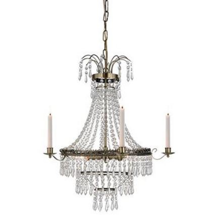 Markslöjd 105157 - Candelabro suspenso de cristal MARIELUND 3xE14/40W/230V latão