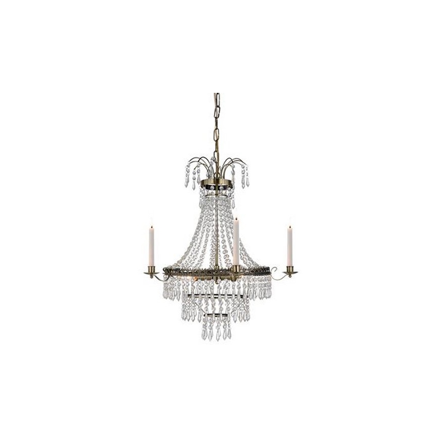 Markslöjd 105157 - Candelabro suspenso de cristal MARIELUND 3xE14/40W/230V latão