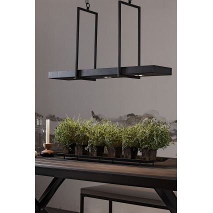 Markslöjd 105780 - Candelabro fosco LED na corrente TRAY 3xLED/3W/230V preto antigo
