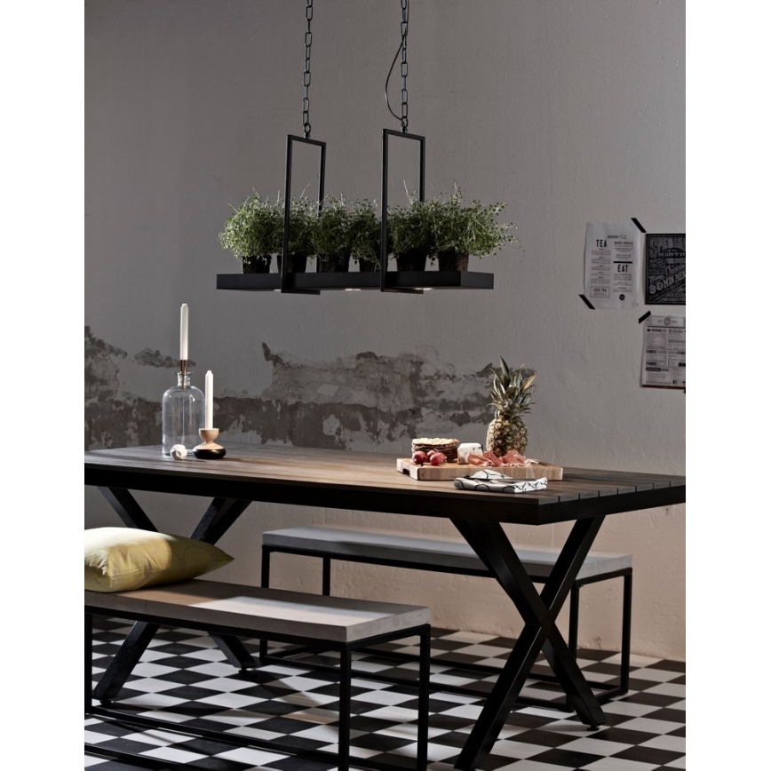 Markslöjd 105780 - Candelabro fosco LED na corrente TRAY 3xLED/3W/230V preto antigo