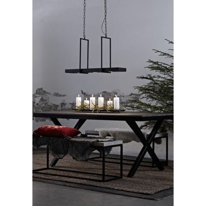 Markslöjd 105780 - Candelabro fosco LED na corrente TRAY 3xLED/3W/230V preto antigo