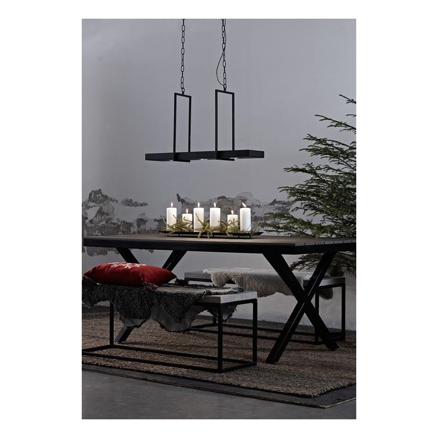 Markslöjd 105780 - Candelabro fosco LED na corrente TRAY 3xLED/3W/230V preto antigo