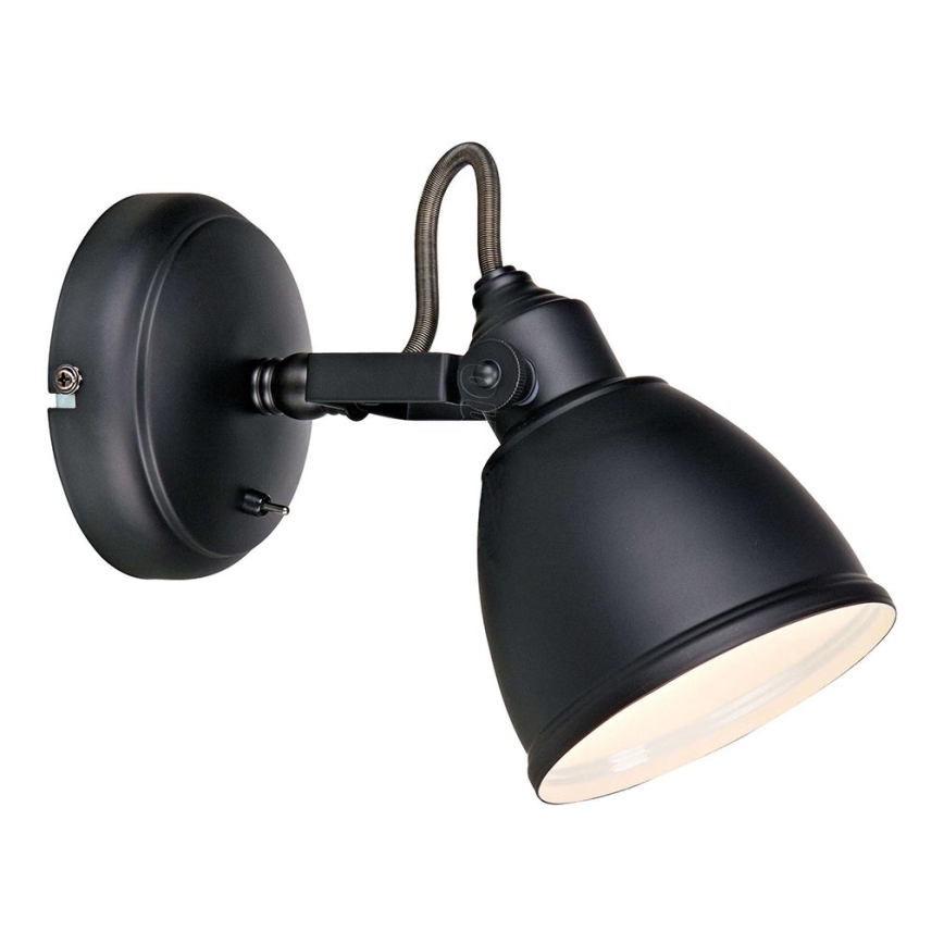 Markslöjd 105814 - Luz de parede FJÄLLBACKA 1xE14/40W/230V preto antigo