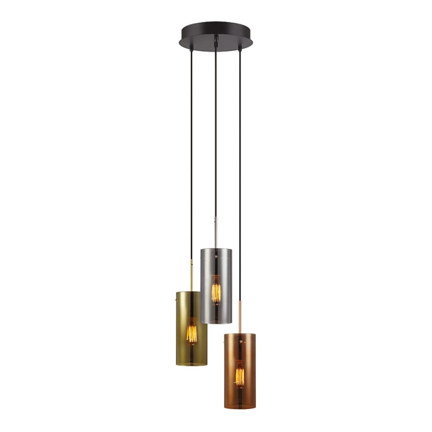 Markslöjd 106072 - Candelabro num fio STORM 3xE27/40W/230V