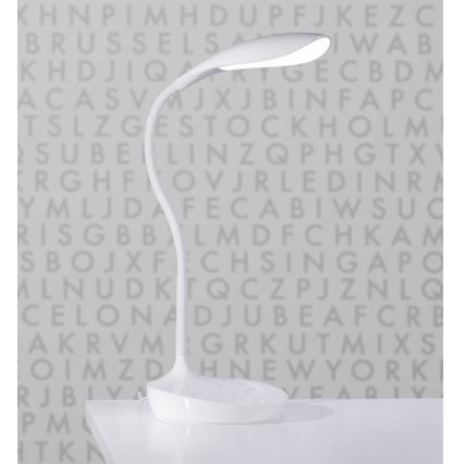 Markslöjd 106093 - Candeeiro de mesa fosco LED s USB SWAN LED/4,6W/230V