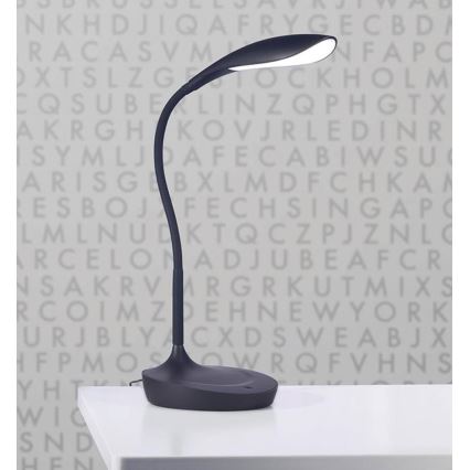 Markslöjd 106094 - Candeeiro de mesa fosco LED s USB SWAN LED/4,6W/230V