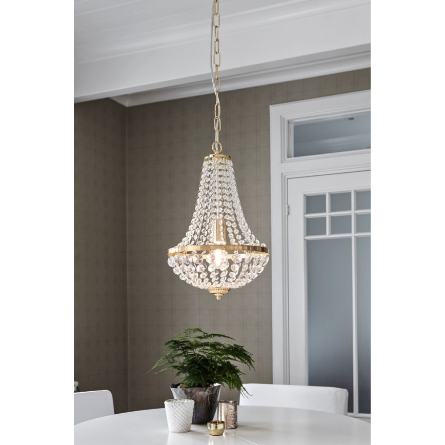 Markslöjd 106118 - Candelabro de cristal de corrente GRÄNSÖ 1xE27/60W/230V