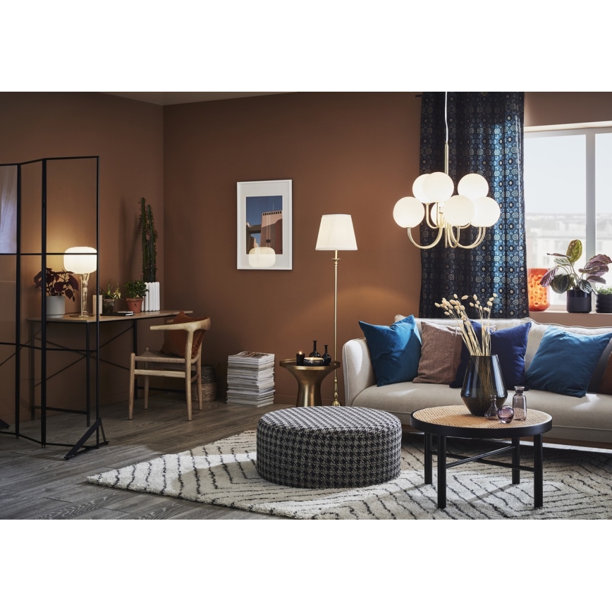 Markslöjd 106322 - Candeeiro de chão IMPERIA 1xE27/60W/230V latão