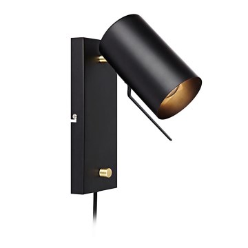 Markslöjd 106587 - Luz da parede com regulação CARRIE 1xGU10/35W/230V preto antigo