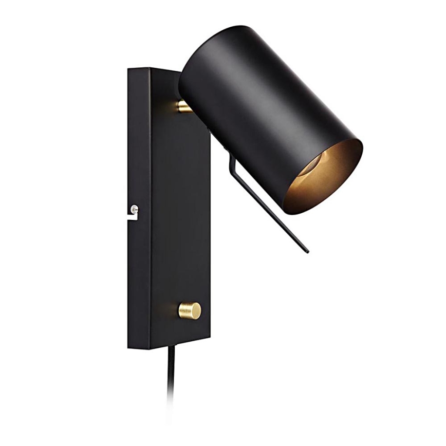 Markslöjd 106587 - Luz da parede com regulação CARRIE 1xGU10/35W/230V preto antigo