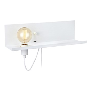 Markslöjd 106969 - Luz da parede com regulação s USB zásuvkou MULTI 1xE27/60W/230V
