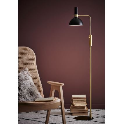Markslöjd 106972 - Luz de chão com regulação LARRY 1xE27/60W/230V preto antigo/dourado