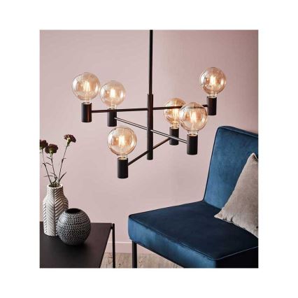 Markslöjd 107281 - Candelabro num fio CAPITAL 6xE27/60W/230V