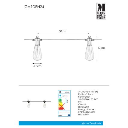 Markslöjd 107293 - Corrente decorativa exterior LED GRINALDA GARDEN 10xLED 5,5m IP44