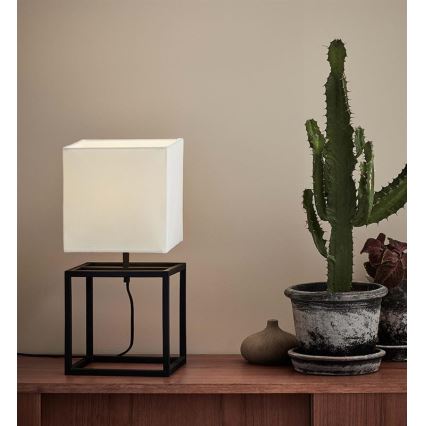 Markslöjd 107306 - Lâmpada de mesa CUBE 1xE27/60W/230V