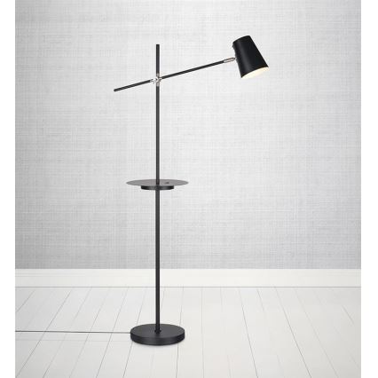 Markslöjd 107307 - Luminária de piso s USB LINEAR 1xE14/40W/230V