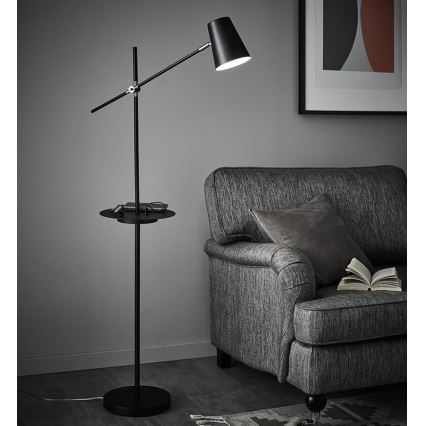 Markslöjd 107307 - Luminária de piso s USB LINEAR 1xE14/40W/230V