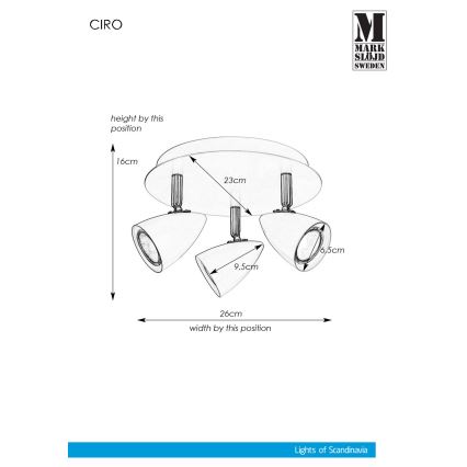 Markslöjd 107411 - Foco CIRO 3xGU10/35W/230V