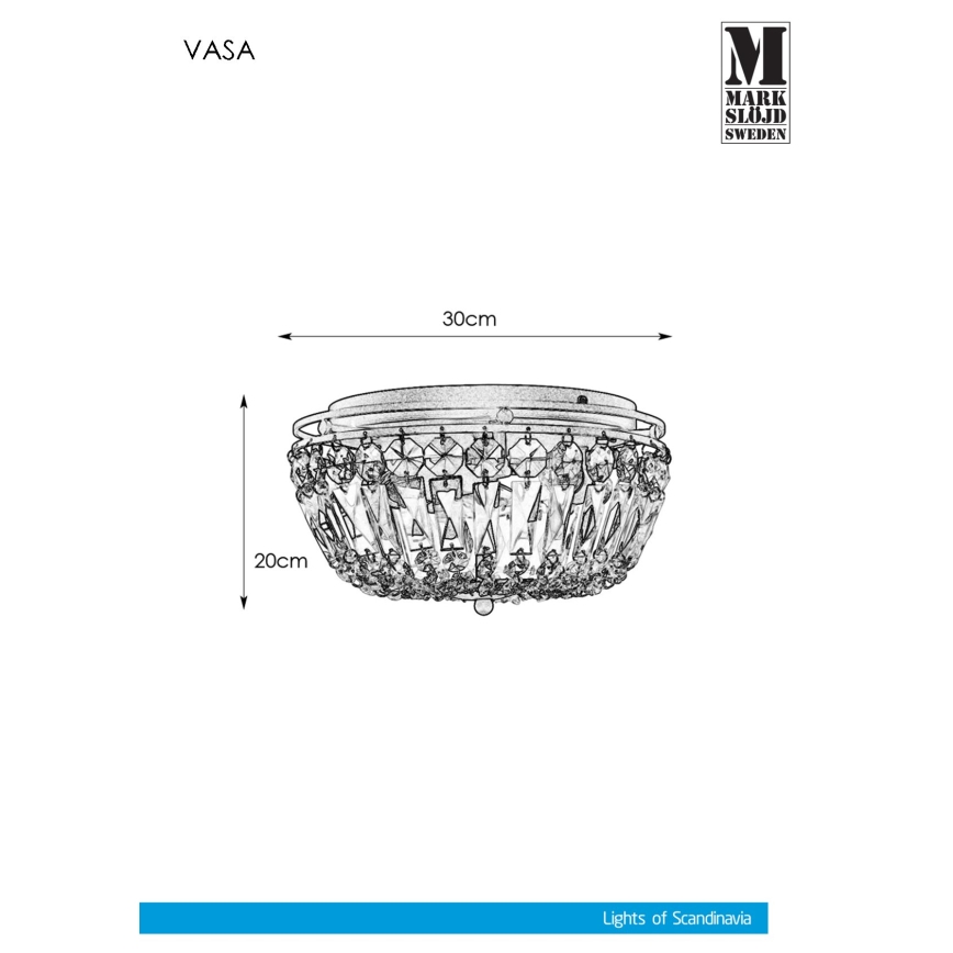 Markslöjd 107587 - Luz de teto VASA 3xE14/40W/230V