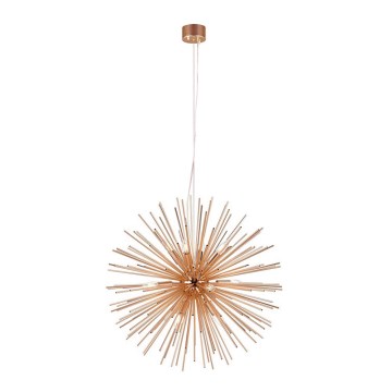 Markslöjd 107752 - Candeeiro suspenso SOLEIL 12xE14/20W/260V Rosa dourado
