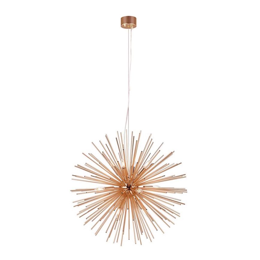 Markslöjd 107752 - Candeeiro suspenso SOLEIL 12xE14/20W/260V Rosa dourado