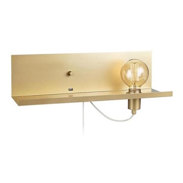 Markslöjd 107791 - Luz da parede com regulação s USB zásuvkou MULTI 1xE27/60W/230V