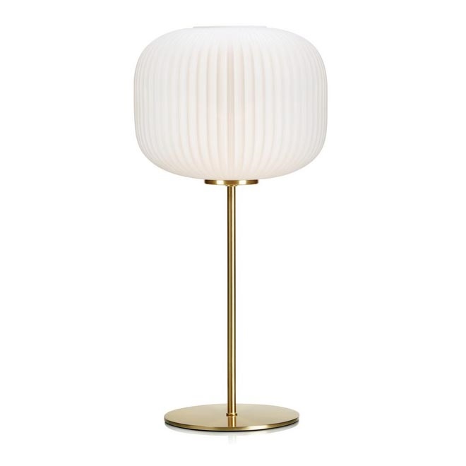 Markslöjd 107819 - Candeeiro de mesa SOBER 1xE27/60W/230V branco/latão