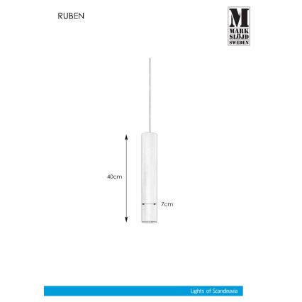 Markslöjd 107880 - Candelabro suspenso RUBEN 1xGU10/35W/230V