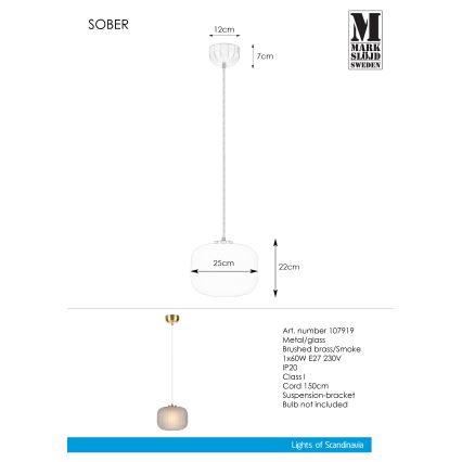 Markslöjd 107919 - Candelabro num fio SOBER 1xE27/20W/230V