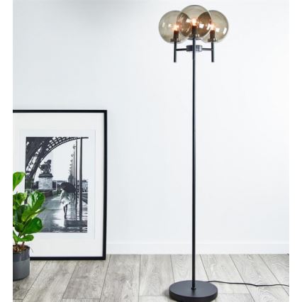 Markslöjd 107947 - Luminária de piso CROWN 3xE14/20W/230V