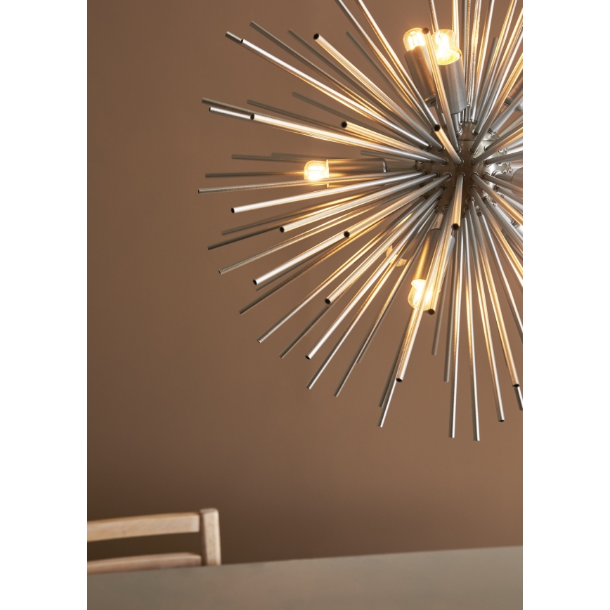 Markslöjd 108049 - Candelabro num fio SOLEIL 9xE14/20W/230V prata