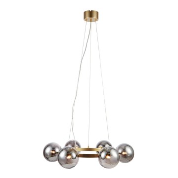 Markslöjd 108050 - Candelabro num fio CIRCLE 6xG9/20W/230V dourado