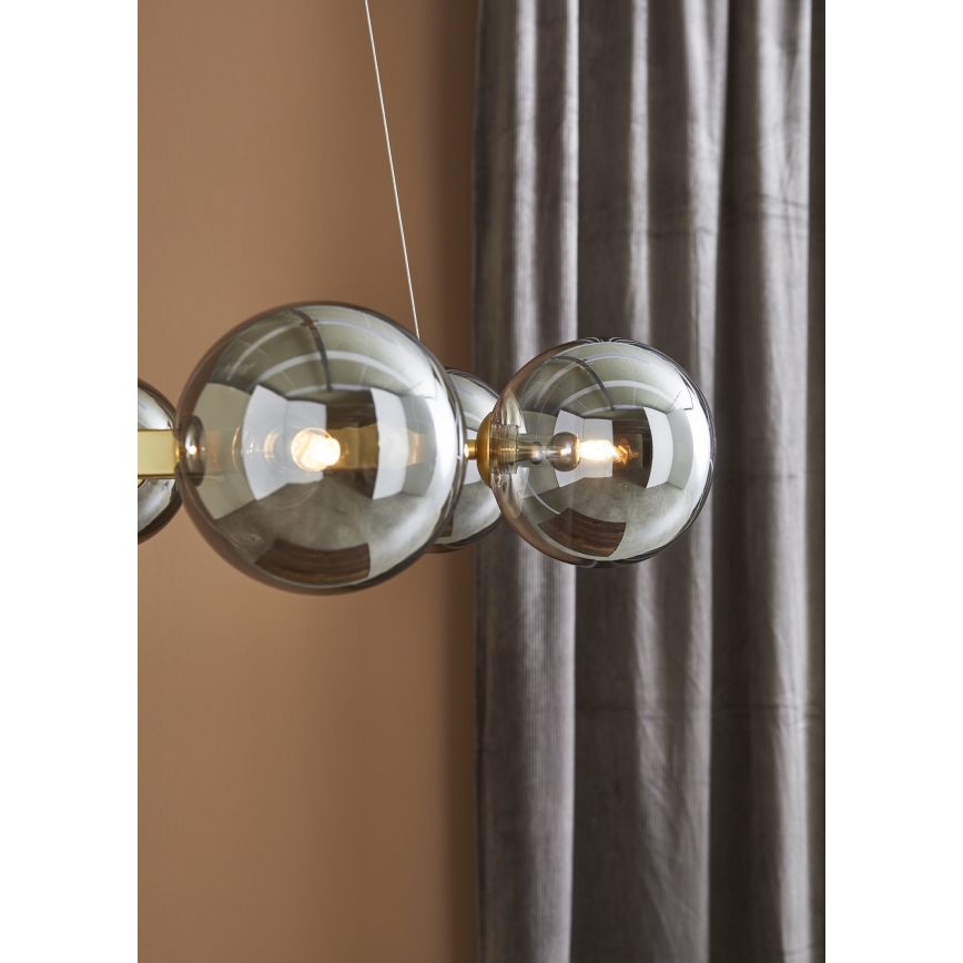 Markslöjd 108050 - Candelabro num fio CIRCLE 6xG9/20W/230V dourado