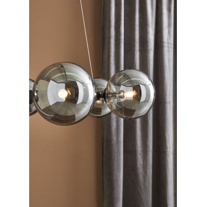 Markslöjd 108051 - Candelabro num fio CIRCLE 6xG9/20W/230V preto antigo