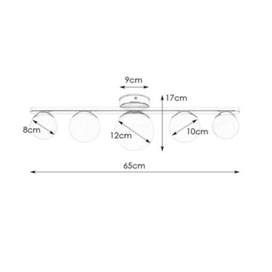 Markslöjd 108066 - Iluminação de teto de casa de banho PURO 5xG9/20W/230V IP44