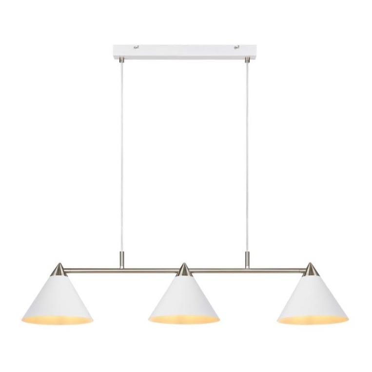 Markslöjd 108075 - Candelabro suspenso KLINT 3xE14/40W/230V branco